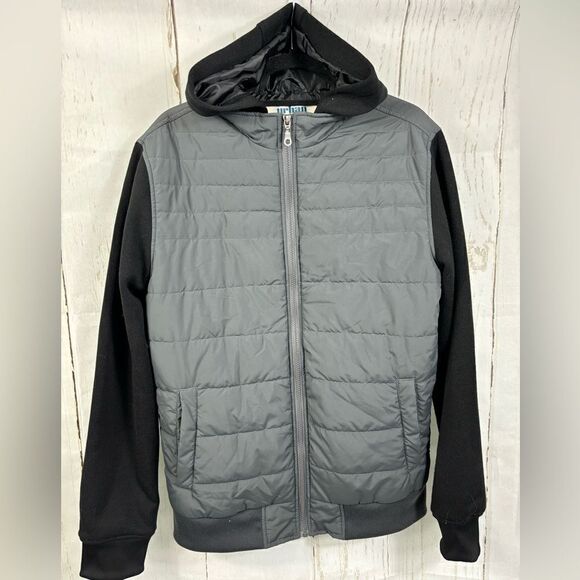 ‼️final must bundle‼️ Urban Pipeline Boys Hoodie Zip Jacket Gray Black - Picture 1 of 6